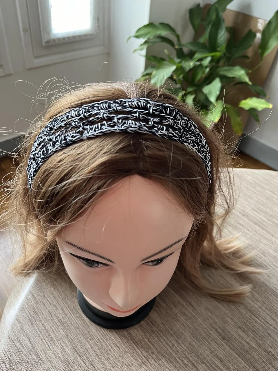 Headband Headband Forehead Band Hoofdband Venda Cotton Black White One Size – photo 2